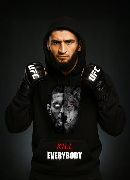 Khamzat „KILL EVERYBODY“ Chimaev Hoodie / Хамзат „УБИЙ ВСИЧКИ“ Чимаев Суитчер