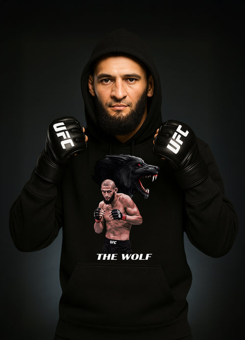Khamzat „THE WOLF“ Chimaev Hoodie Red / Хамзат „ВЪЛКЪТ“ Чимаев Суитчер Червен