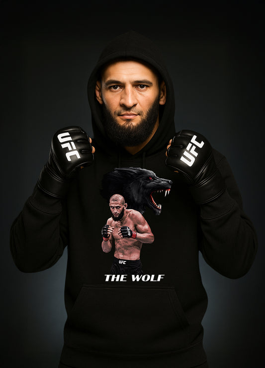 Khamzat „THE WOLF“ Chimaev Hoodie Red / Хамзат „ВЪЛКЪТ“ Чимаев Суитчер Червен
