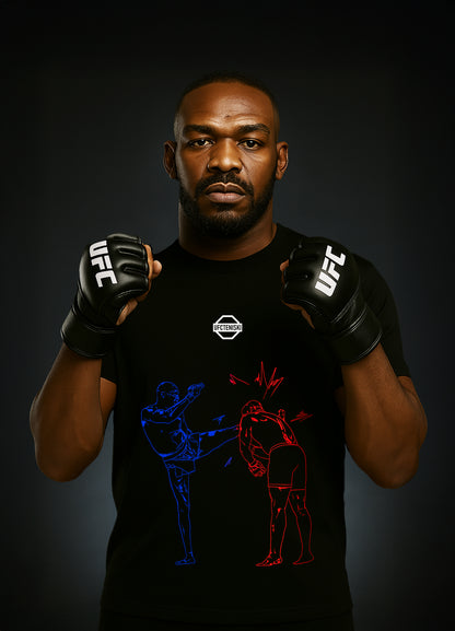 Jon „HIGH KICK“ Jones T-shirt /Black/Джон Джонс Висок Крак Тениска