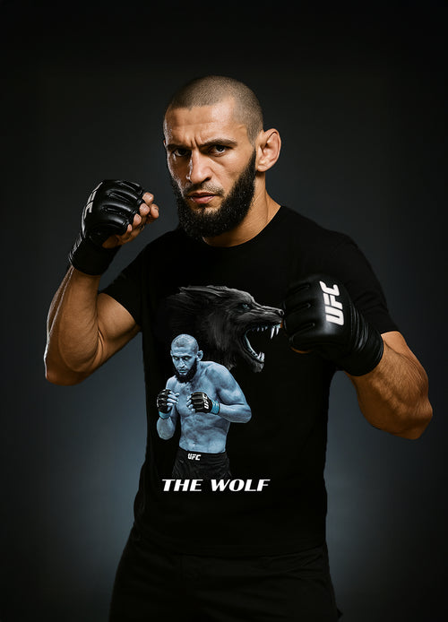 Khamzat „THE WOLF“ Chimaev T-shirt Blue / Хамзат „ВЪЛКЪТ“ Чимаев Тениска Син