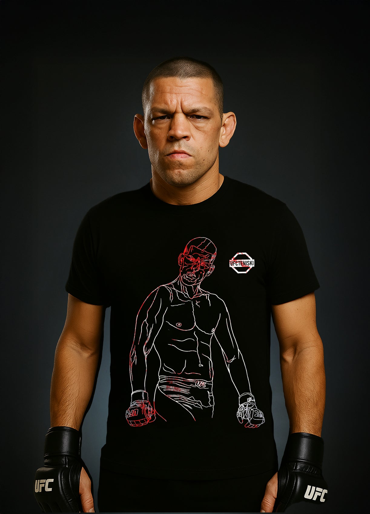 Nate Diaz „BLOODY“ T-shirt / Нейт Диаз „КЪРВАВИЯ“ Тениска